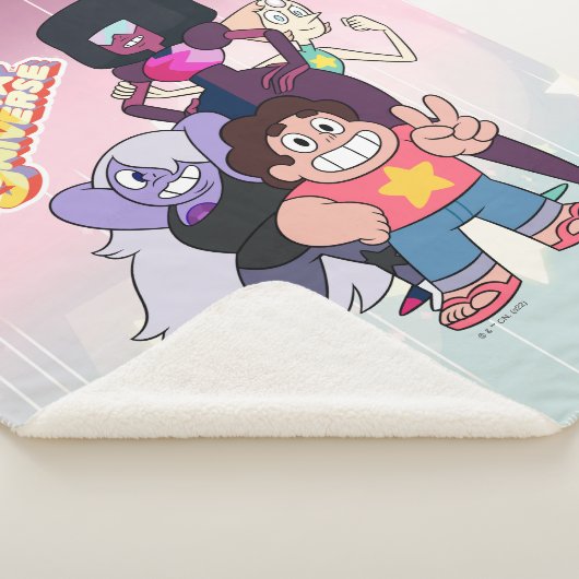 Couverture Sherpa Steven Universe | Pose du groupe Crystal Gem (3/4)