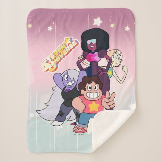 Couverture Sherpa Steven Universe | Pose du groupe Crystal Gem (Devant)