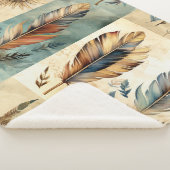 Couverture Sherpa Stick de médecine des plumes tribales Aztec (3/4)