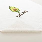 Couverture Sherpa Sticker De Yoga De L'Avocado Cute (3/4)
