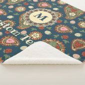 Couverture Sherpa Strawberry Paisley Pattern Sherpa Blanket (3/4)