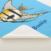 Couverture Sherpa Striped angelfish cartoon (3/4)