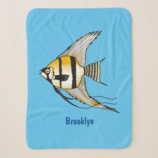 Couverture Sherpa Striped angelfish cartoon (Devant)