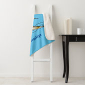 Couverture Sherpa Striped angelfish cartoon (En situation)