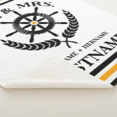 Couverture Sherpa Striped Mr et Mme Ancre Nom de famille (3/4)