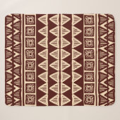 Couverture Sherpa Striped tribal ornamental pattern (Devant (Horizontal))