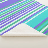 Couverture Sherpa Stripes Aléatoires - Violet, Vert, Turquoise (3/4)