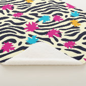 Couverture Sherpa Stripes zébrées Abstraites avec pellicule de peint (3/4)