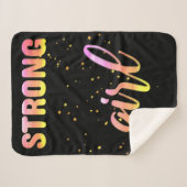 Couverture Sherpa Strong Girl Pastel Star (Devant (Horizontal))