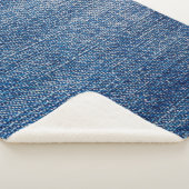 Couverture Sherpa Structure en denim tissu Jeans bleu (3/4)