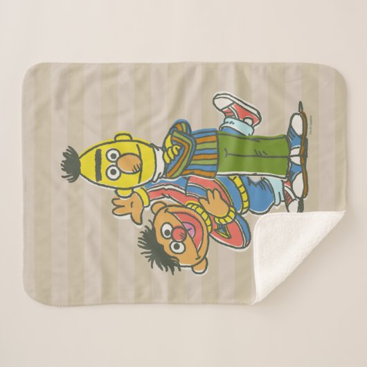 Couverture Sherpa Style classique Bert et Ernie (Devant (Horizontal))