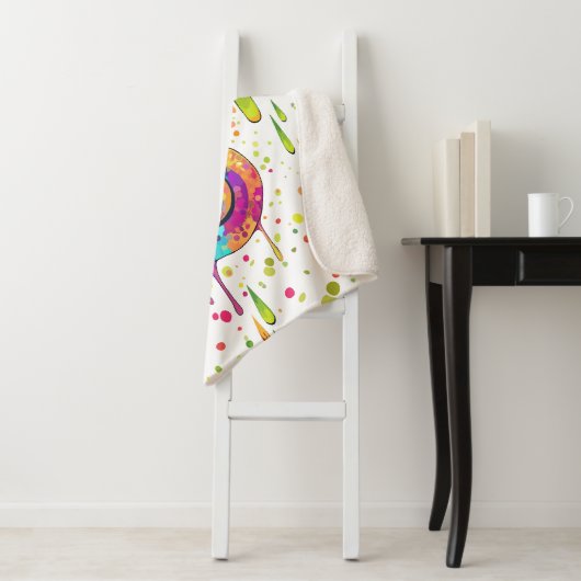 Couverture Sherpa Style d'aquarelle des teintures Chameleon (En situation)