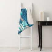 Couverture Sherpa Style de dessin personnalisé Fille avec Parties sc (En situation)