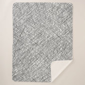 Couverture Sherpa Style de texture japonaise lignes simples gribouil (Devant)