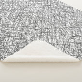 Couverture Sherpa Style de texture japonaise lignes simples gribouil (3/4)
