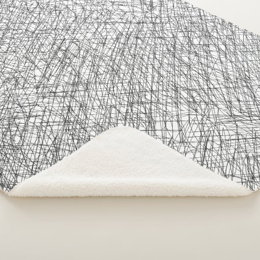 Couverture Sherpa Style de texture japonaise lignes simples gribouil (3/4)