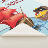 Couverture Sherpa Style dessin Pirate Bateaux rayures (3/4)