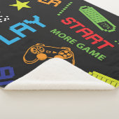 Couverture Sherpa Style Jeu Pixel : Abstrait sans couture. (3/4)