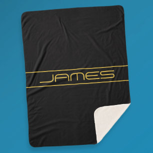 Couverture Sherpa Style moderne Editable Or Texte & Grilles