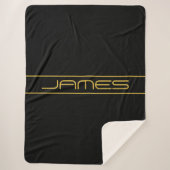 Couverture Sherpa Style moderne Editable Or Texte & Grilles (Devant)