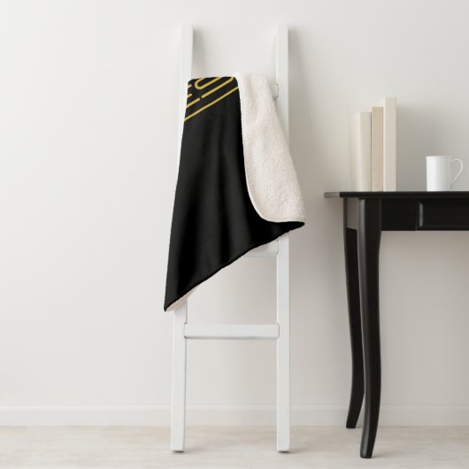 Couverture Sherpa Style moderne Editable Or Texte & Grilles (En situation)