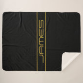 Couverture Sherpa Style moderne Editable Or Texte & Grilles (Devant (Horizontal))