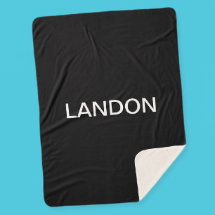 Couverture Sherpa Style moderne Gras Noir Blanc