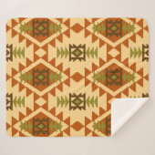 Couverture Sherpa Style Navajo ethnique tribale géométrique transpar (Devant (Horizontal))