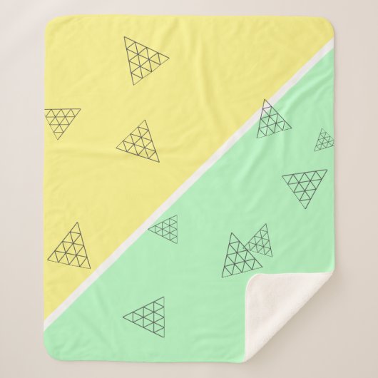 Couverture Sherpa Style Pyramide Triangle Géométrie Pastel (Devant)