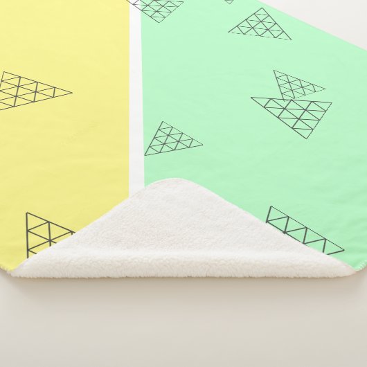 Couverture Sherpa Style Pyramide Triangle Géométrie Pastel (3/4)