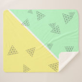 Couverture Sherpa Style Pyramide Triangle Géométrie Pastel (Devant (Horizontal))