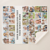 Couverture Sherpa Stylish Custom 36 Photo Collage Modern Family (Devant (Horizontal))