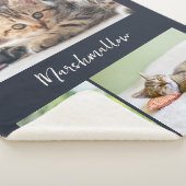 Couverture Sherpa Stylish Pet Cat 3 Photo Collage (3/4)