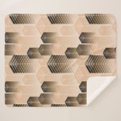 Couverture Sherpa stylized urban landscape seamless pattern in sepia (Devant (Horizontal))