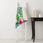 Couverture Sherpa Succulent jardin tropical (En situation)