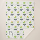 Couverture Sherpa Succulent Kalanchoe Plante maman Motif (Devant)