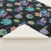 Couverture Sherpa Succulent Motif sans fil (3/4)