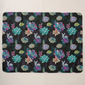 Couverture Sherpa Succulent Motif sans fil (Devant (Horizontal))