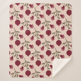 Couverture Sherpa Succursale De Grenade Avec Fleurs Et Fruits