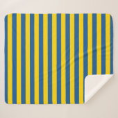 Couverture Sherpa Suède Ukraine drapeau rayures lignes motif bleu ja (Devant (Horizontal))