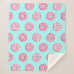 Couverture Sherpa Sugar Sweet Pink Glazed Donuts