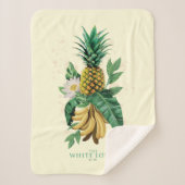 Couverture Sherpa Suite ananas au White Lotus (Devant)
