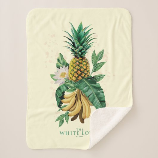 Couverture Sherpa Suite ananas au White Lotus (Devant)