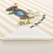 Couverture Sherpa Summer Beach Chocolat Lab Chien Labrador Retriever (3/4)
