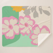 Couverture Sherpa Summer Daisies Color Blocks Modern Floral (Devant (Horizontal))