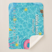 Couverture Sherpa Summer Pool Effect Baby Milestone Blanket (Devant)
