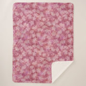 Couverture Sherpa Sunbleached Maple Leaves on Red Sherpa Blanket (Devant)