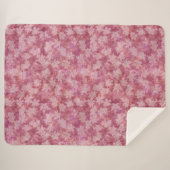 Couverture Sherpa Sunbleached Maple Leaves on Red Sherpa Blanket (Devant (Horizontal))