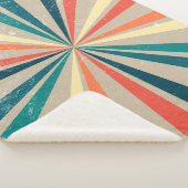Couverture Sherpa Sunburst Arc-en-ciel rétro coloré (3/4)