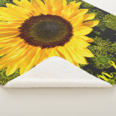 Couverture Sherpa Sunflower jaune clair et chaleureux Personnalisé (3/4)